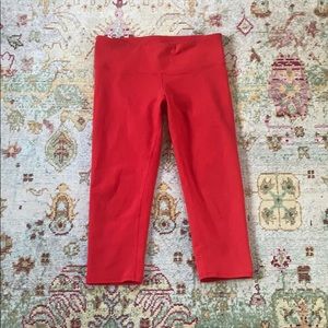 Alo Yoga crop leggings. Size S, cherry red.